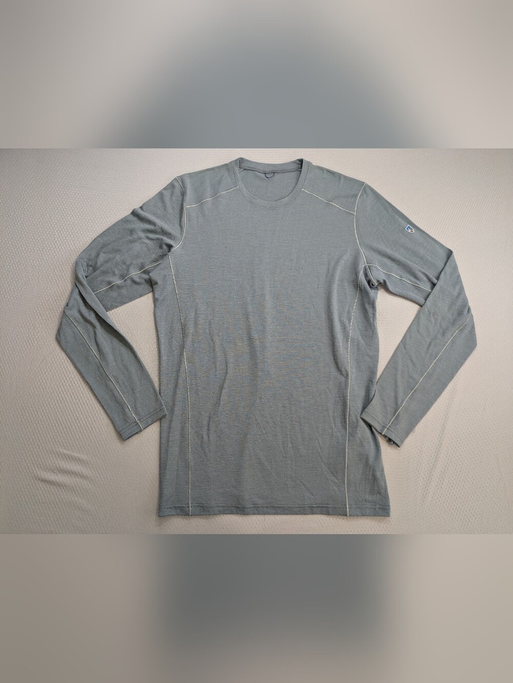 Kuhl Shirt Mens L Gray Valiant Merino Wool Base Layer Pullover Washable Outdoor